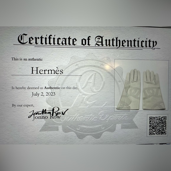 🐳 Hermès leather gloves in Gris Perle in Lambskin size 7.5 - Picture 14 of 14